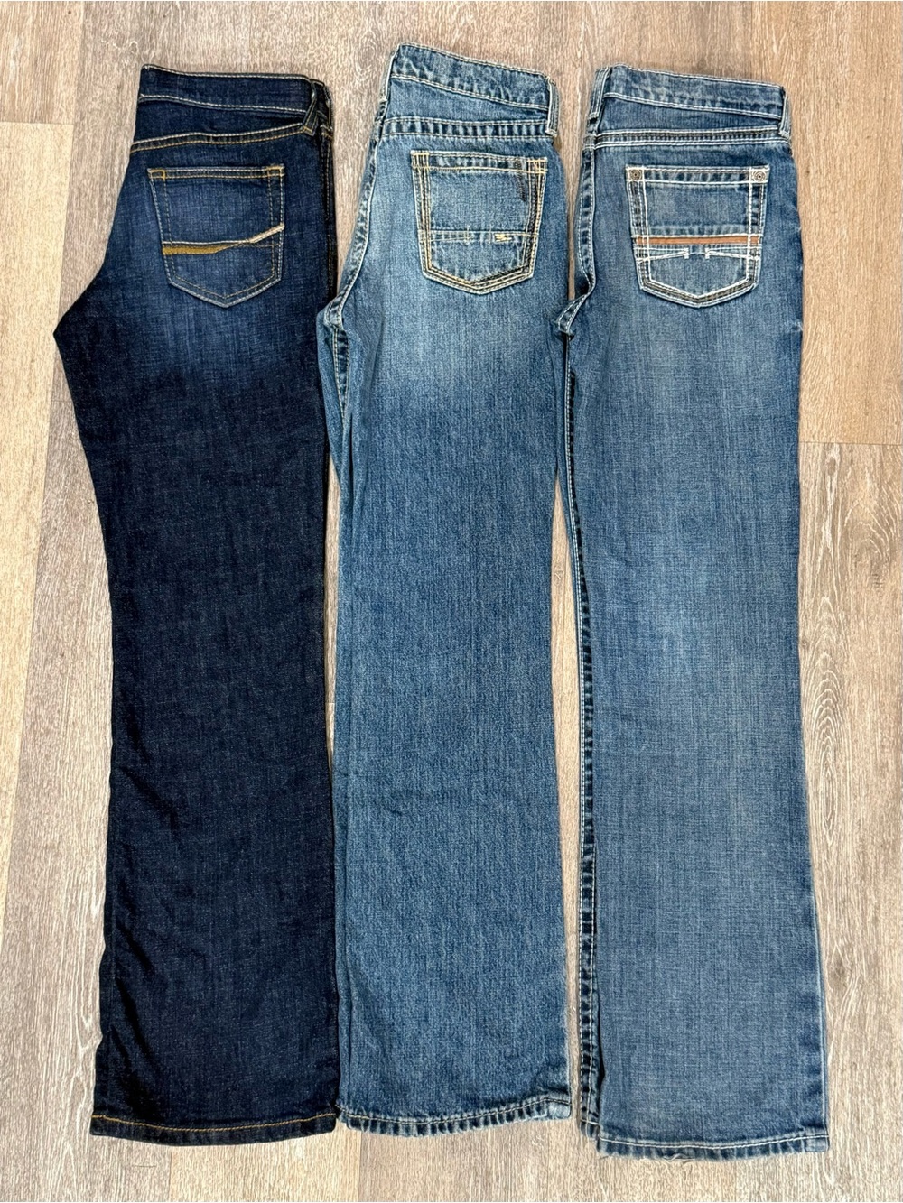 3 Pairs of Ariat Bootcut Jeans Boys Size 16